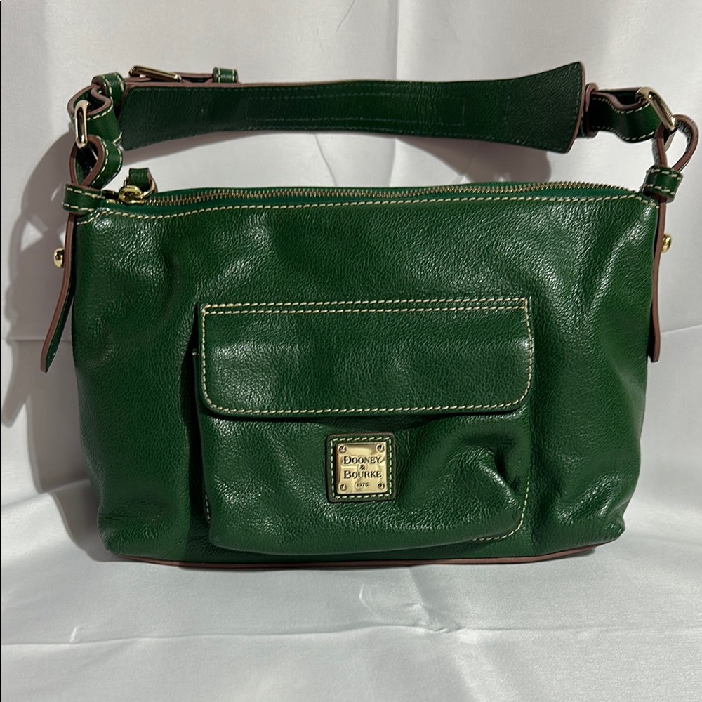 Dooney & Bourke Green Leather Shoulder Bag